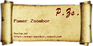 Pamer Zsombor névjegykártya